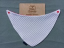 Zeverbavette - roze met witte driehoeken 