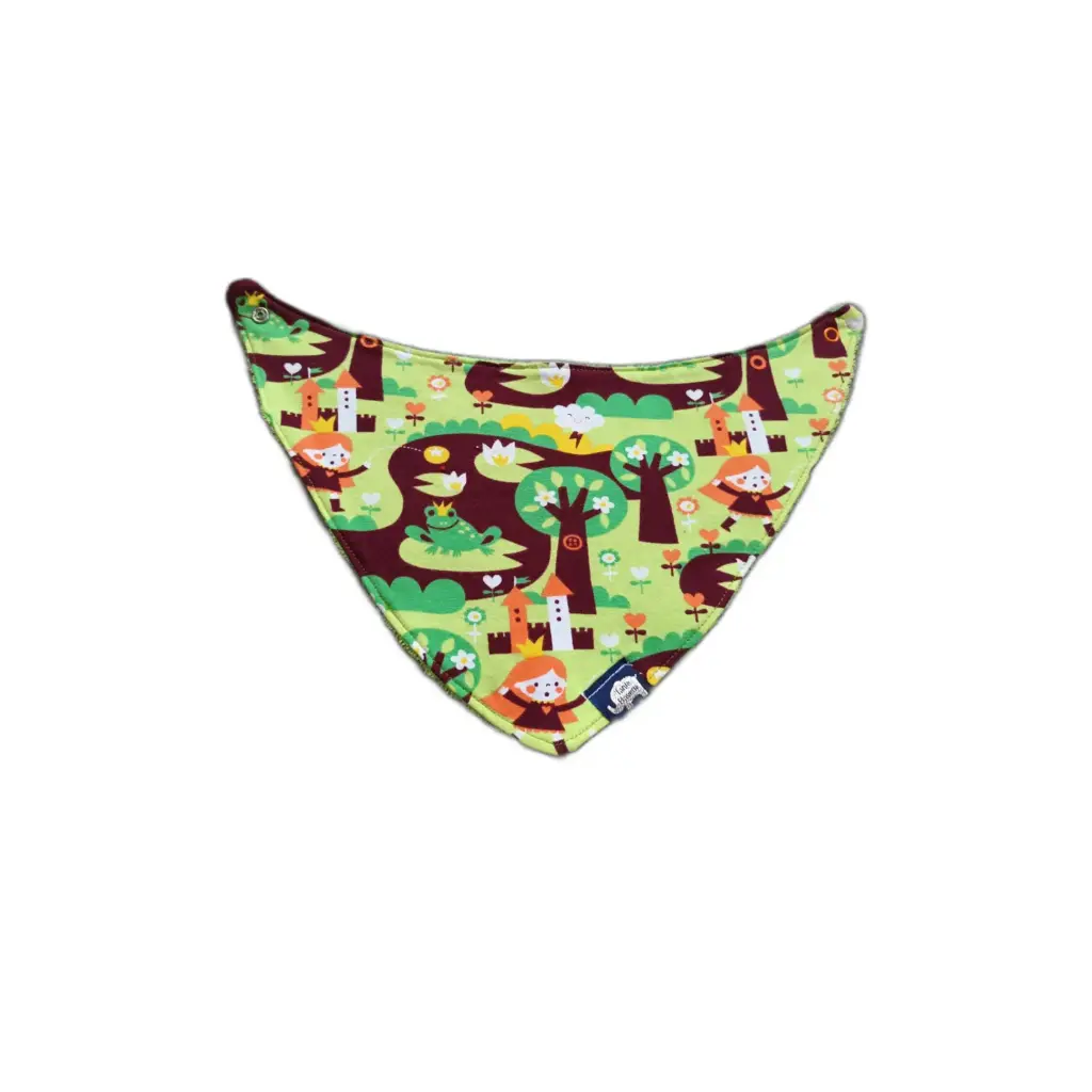 Zeverbavette - groen, prinses, kikkers 