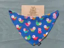 Zeverbavette - blauw met vogeltjes