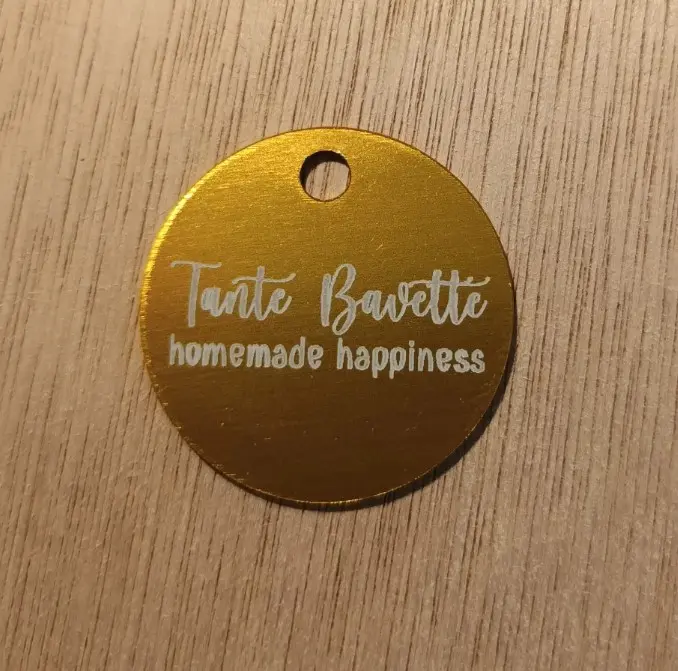 Dogtag - aluminium - rond