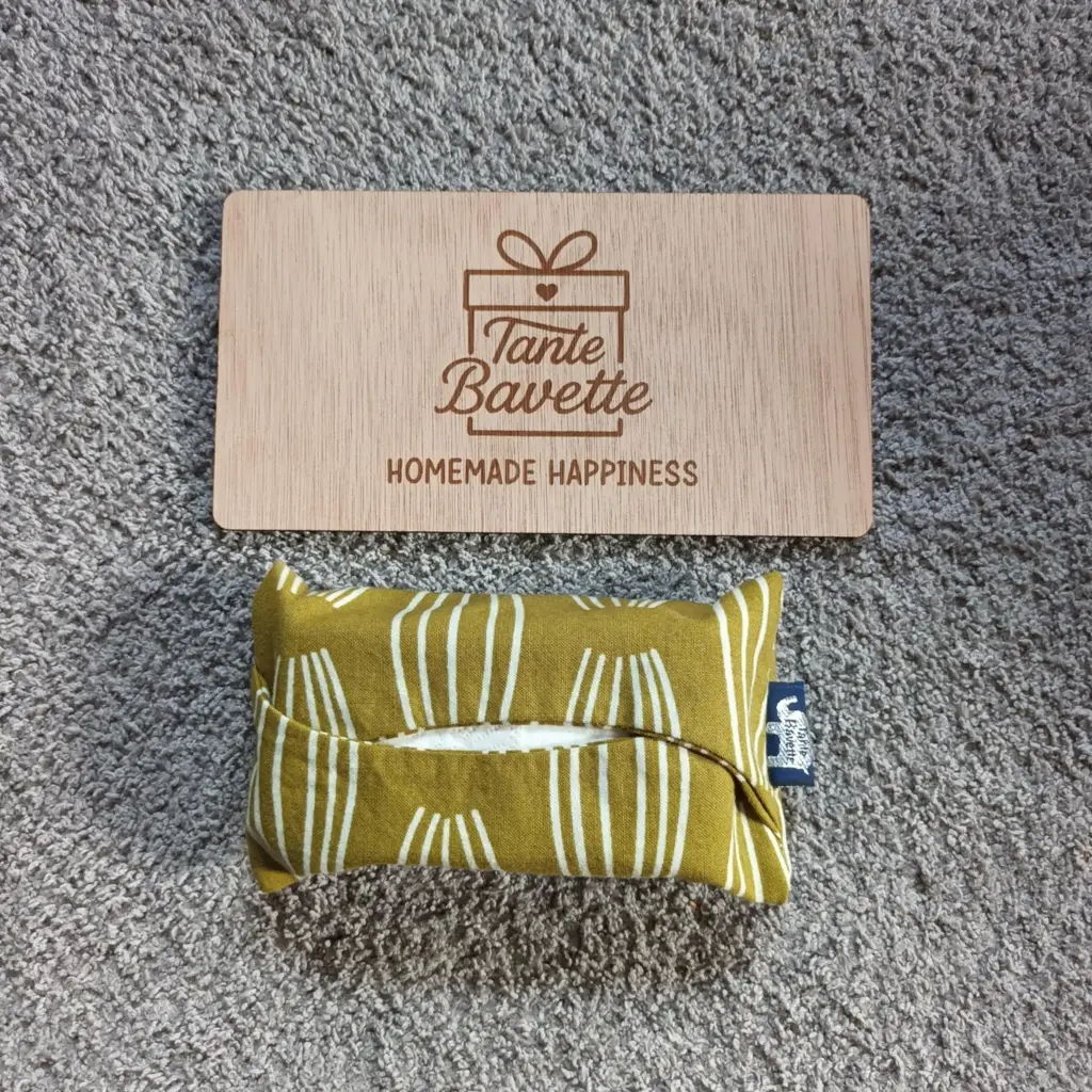 Hoesje voor zakdoekjes (groen met bogen)