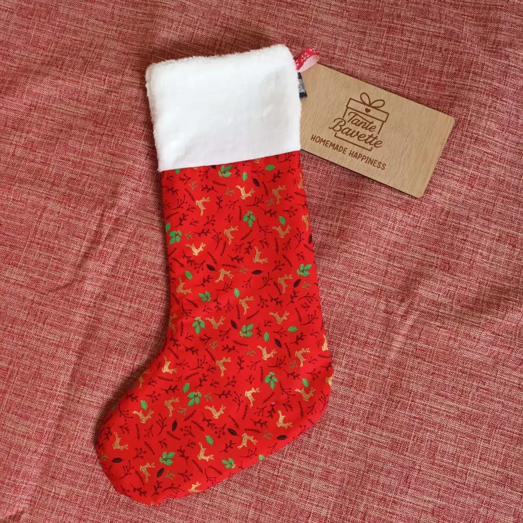 Kerstsok - rood & goud
