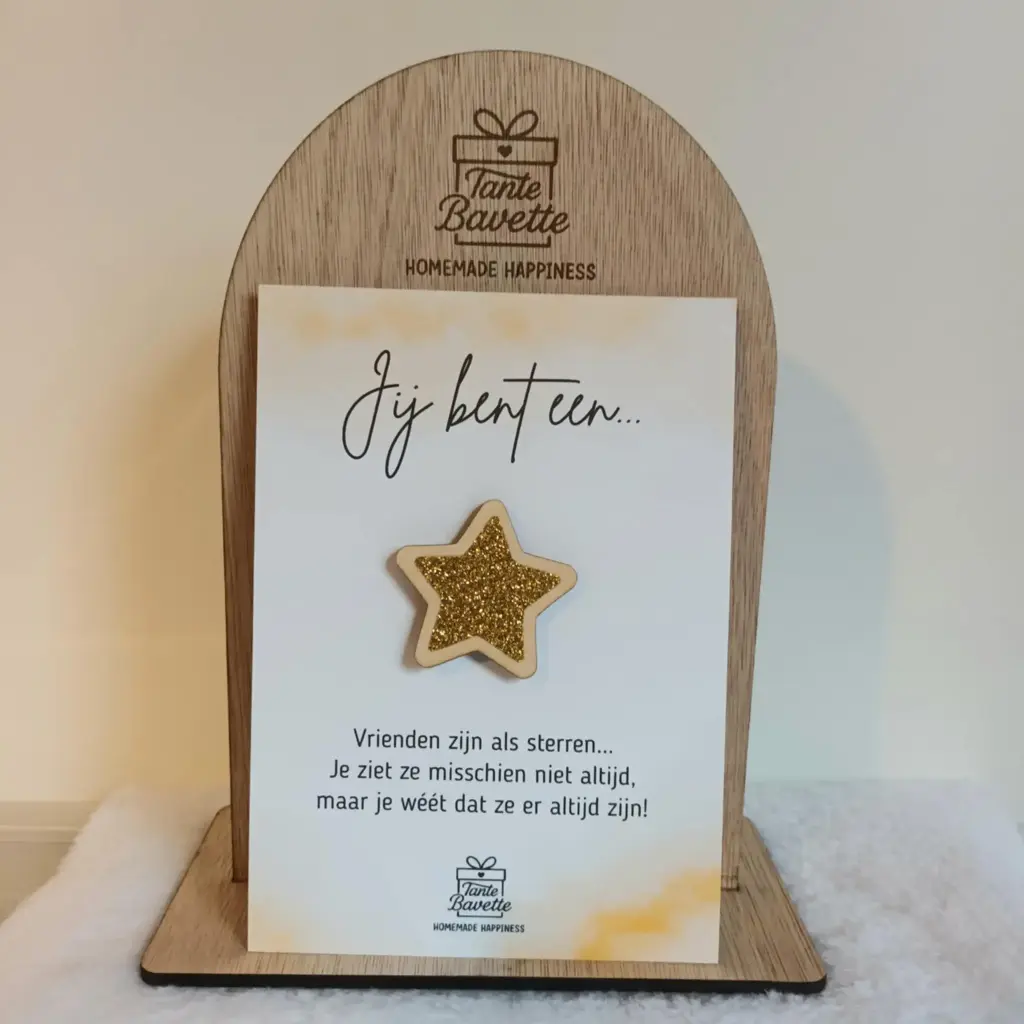 Wenskaartje - ster pin 