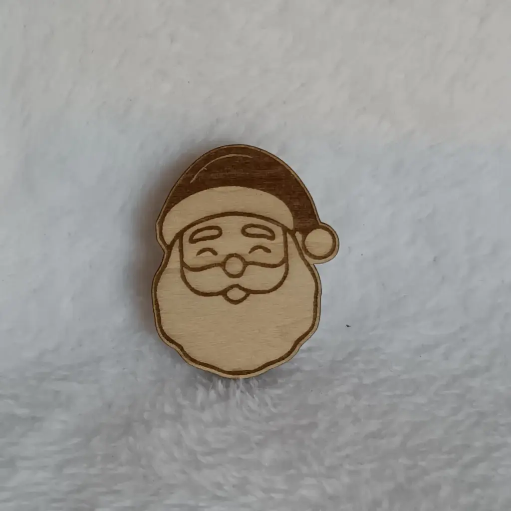 Houten pin - kerstman