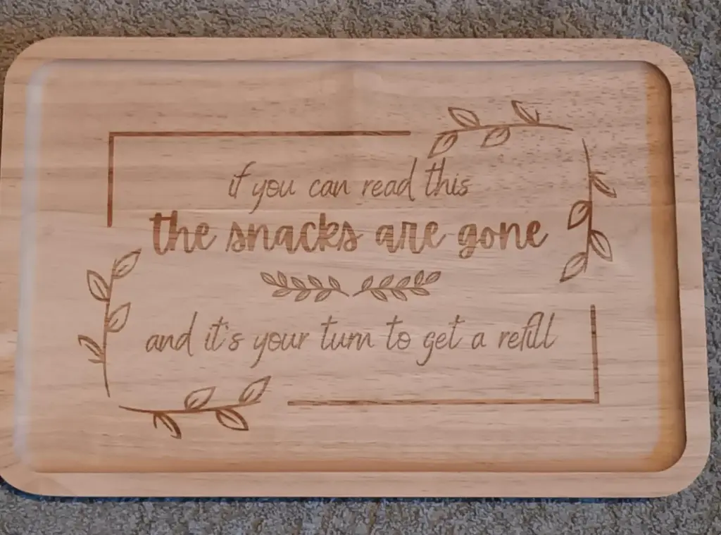 Serveerplank - the snacks are gone