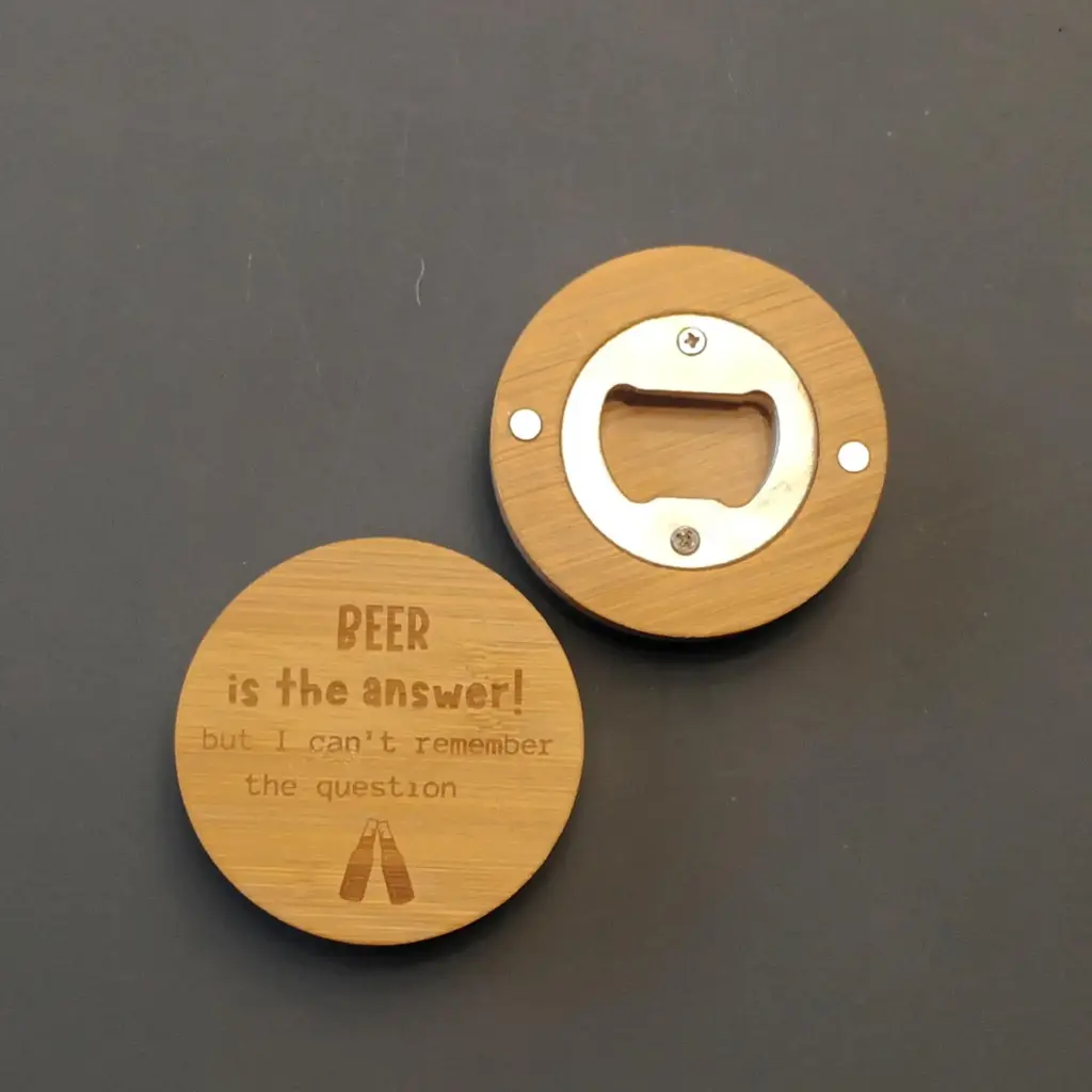 Flesopener - Beer is the answer - rond