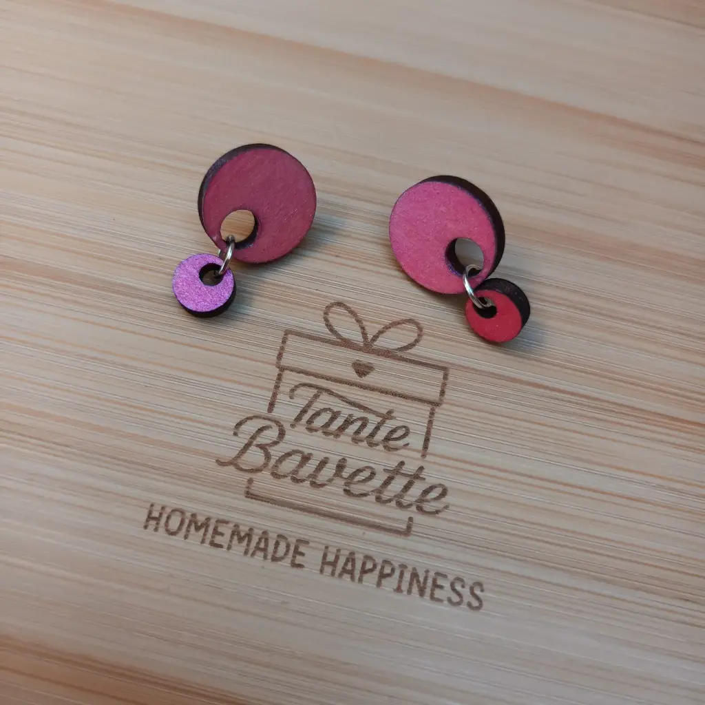 Stekertjes - roze cirkels