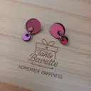 Stekertjes - roze cirkels