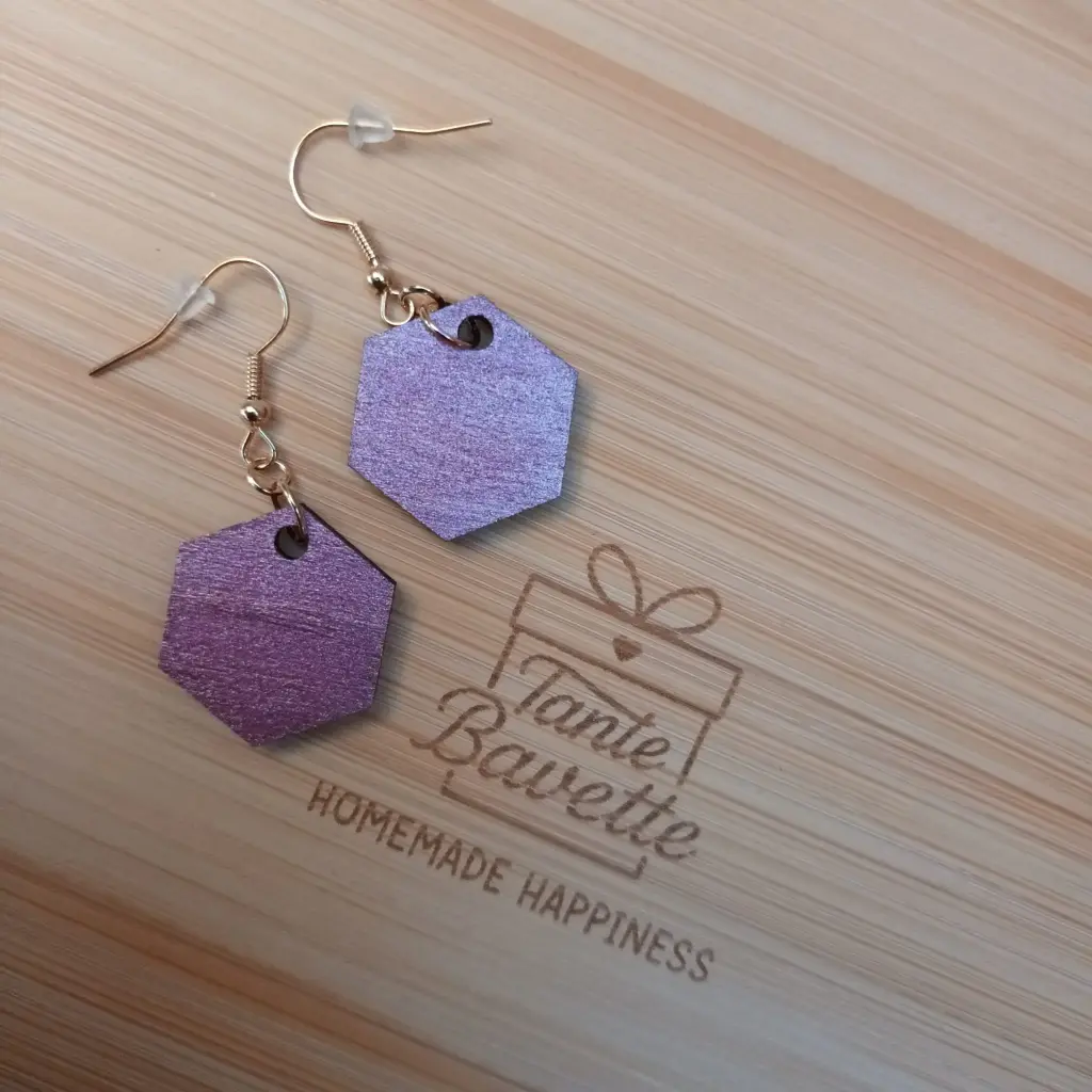 hangertjes - roze hexagon