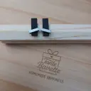 Stekertjes - rechthoeken zwart & zilver