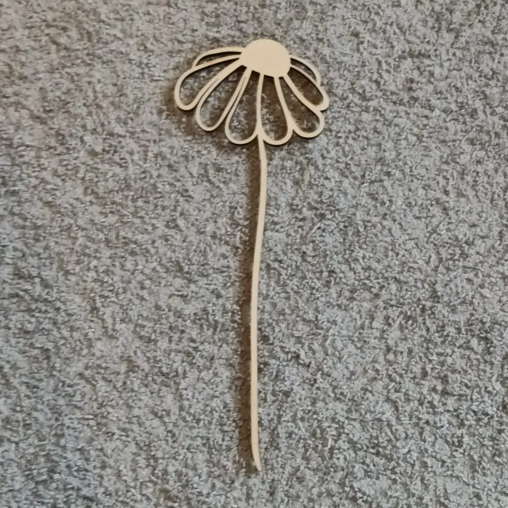 Houten bloem - zonnehoedje