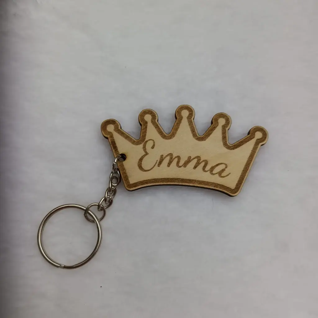 Sleutelhanger hout, gepersonaliseerd