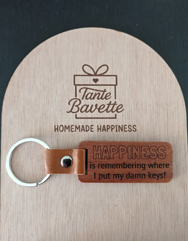 Sleutelhanger - Happiness is remembering where I put my damn keys