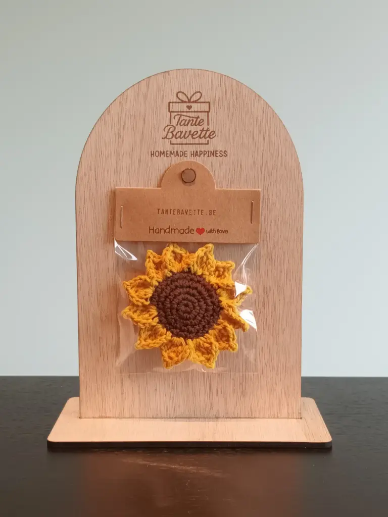Broche - Zonnebloem (Donker Geel)