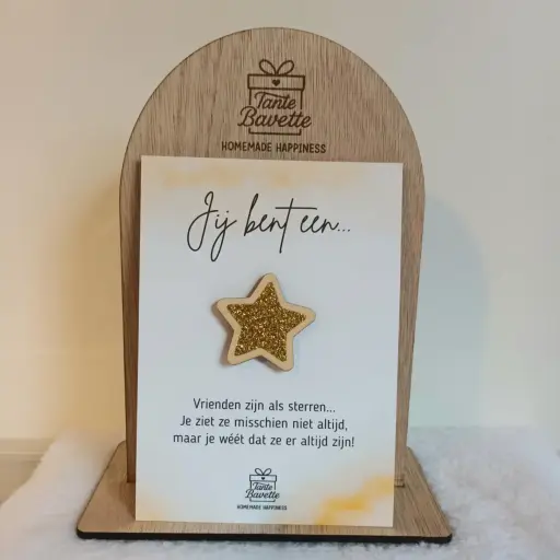 Wenskaartje - ster pin 