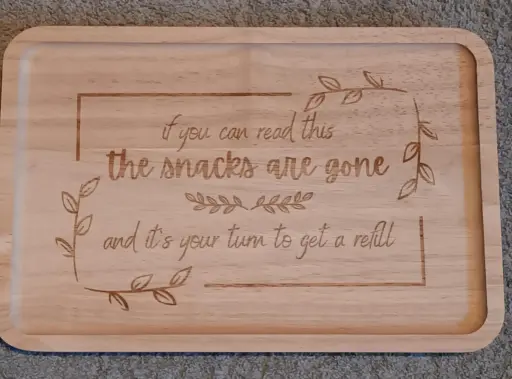 Serveerplank - the snacks are gone