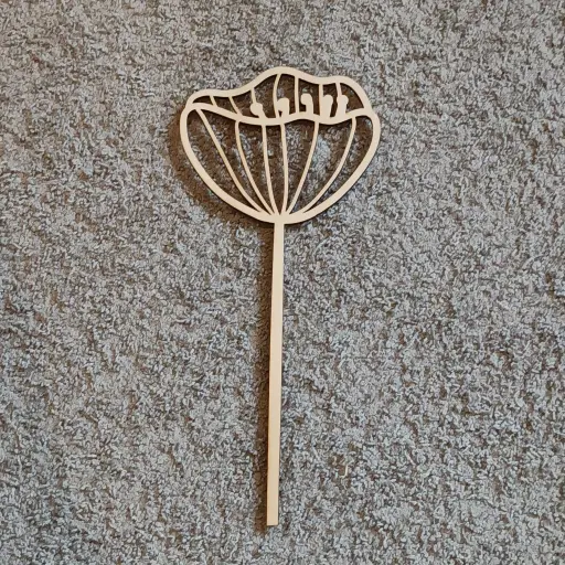 Houten bloem - papaver