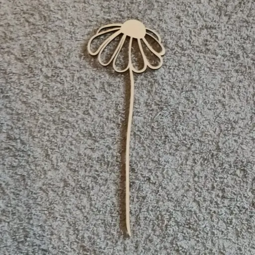 Houten bloem - zonnehoedje