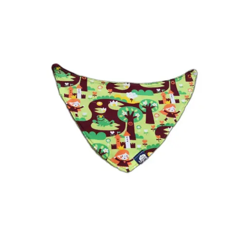 Zeverbavette - groen, prinses, kikkers 