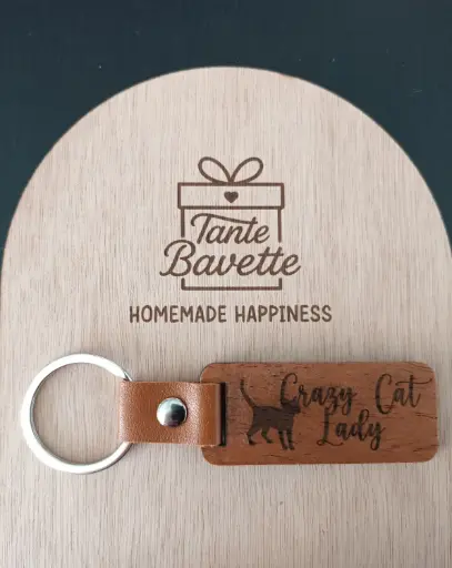 Sleutelhanger - Crazy Cat Lady