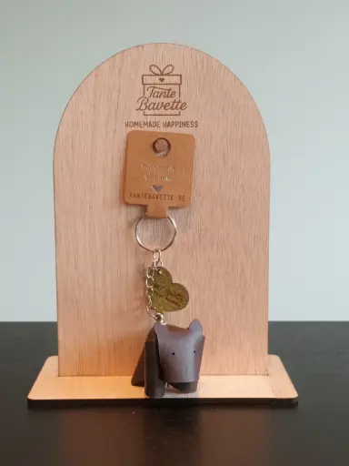 Sleutelhanger - Leder - Wolf