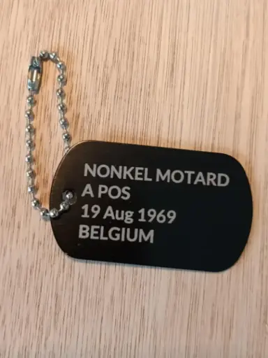 Dogtag - aluminium - rechthoek